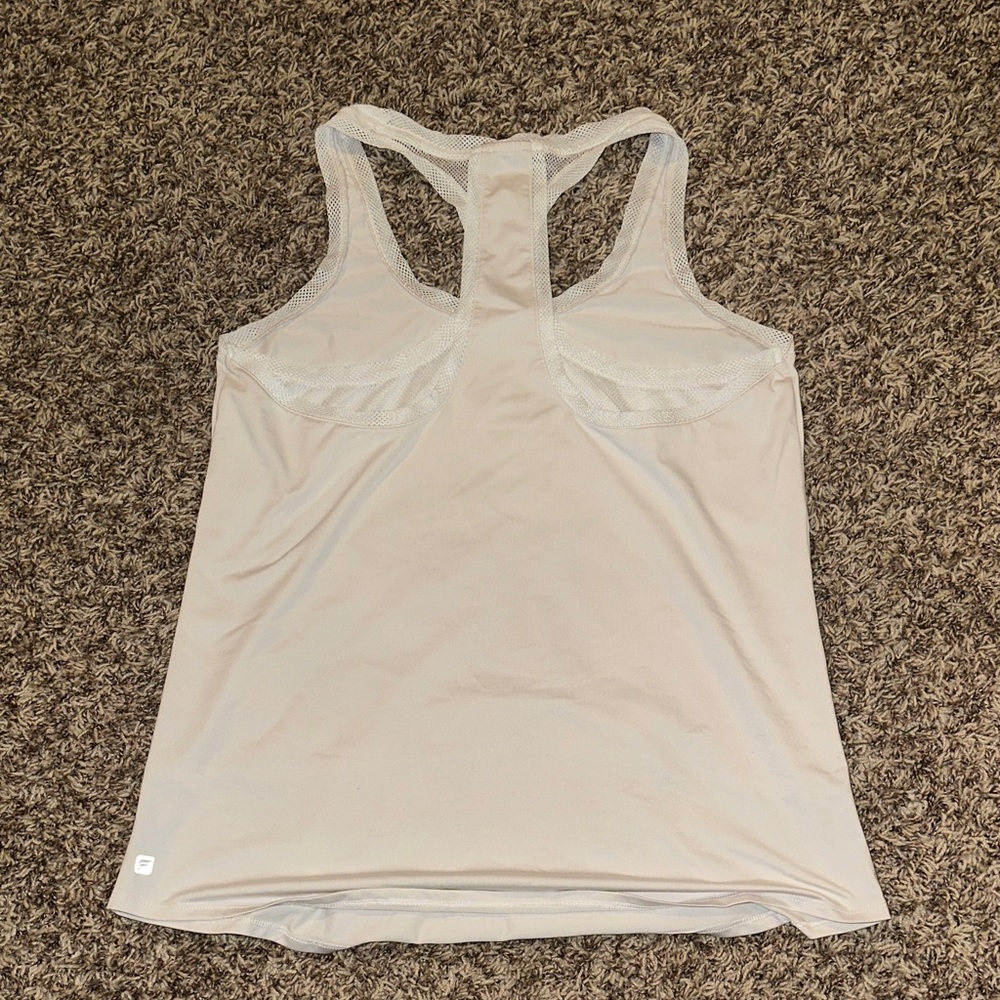 Fabletics White Racerback Tank Top - Picture 3 of 3